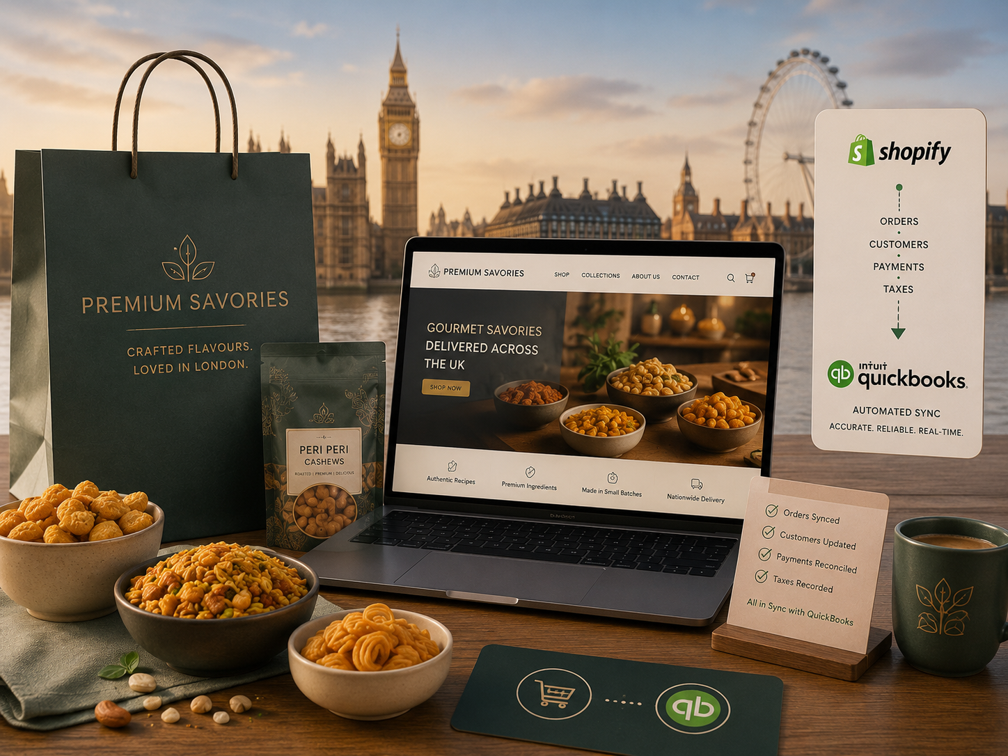 Scaling a London Savory Store with Automated Accounting — Shopify Case Study